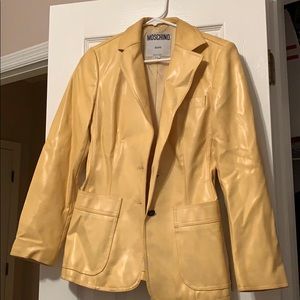 Yellow moschino jeans jacket
